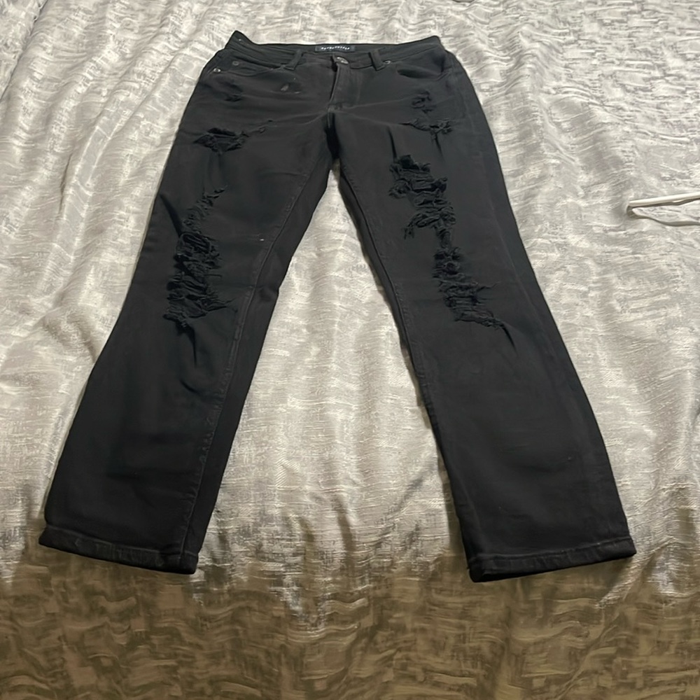 Off black jeans with back pockets